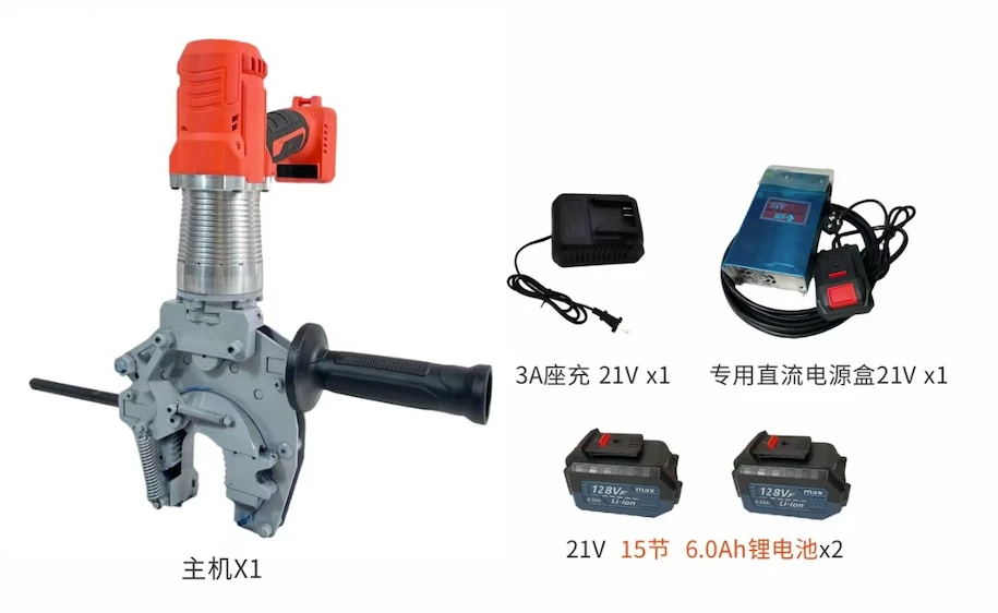 Cờ lê ống điện không chổi than D53 Dual{1}}Mẫu công suất 800N·m Mô-men xoắn cao 16-53mm Hàm 900W Không dây & có dây 2 trong 1 Với 2× Pin 6.0Ah + Bộ chuyển đổi DC